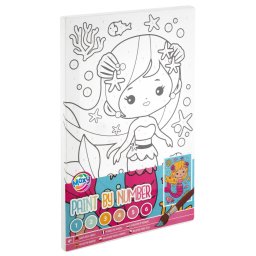 Tablou pictura pe numere cu Sirena pentru copii, 4 ani+