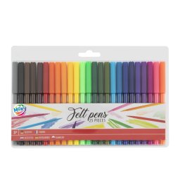 Set 25 de carioci colorate pentru desen si colorat, 3+ ani