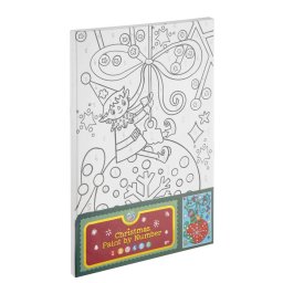 Set de pictura pe numere pentru copii, Spiridus de Craciun, 5 ani+