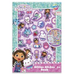 Abtibilduri cu sclipici si fundal de joaca Gabby's Dollhouse, 3 ani+