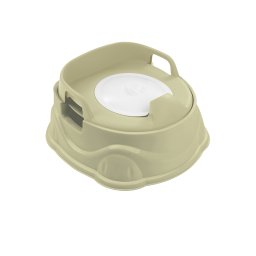 Olita copii 3 in 1 verde cu adaptor WC si inaltator, 18 luni+