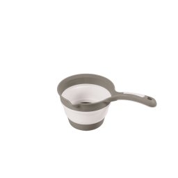 Recipient pliabil pentru baie bebelusi, cu maner ergonomic, gri