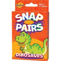 Joc de carti 2 in 1 cu dinozauri veseli, memorie si viteza, 4+