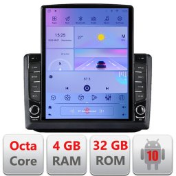 Navigatie Android 9.7 inch pentru Skoda Fabia 2 2009-2014, Octa Core, LTE