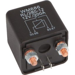 Releu auto Cut Off 200A 12V Audio System, conexiune cu suruburi