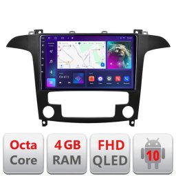 Navigatie Android Ford S-Max 2008-2012 cu ecran QLED, 4GB RAM si 64GB