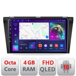 Navigatie Android Mazda 3 2009-2014 cu ecran QLED, 4GB RAM si 64GB