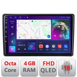 Navigatie Audi A4 B6 Android cu ecran QLED, 4GB RAM, 64GB, CarPlay
