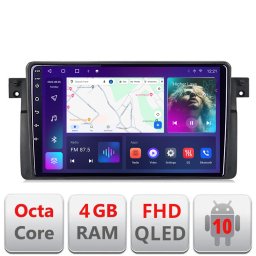 Navigatie Android BMW Seria 3 E46 cu ecran QLED, 4GB RAM si 64GB