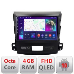 Navigatie Android Mitsubishi Outlander 2007-2012 QLED 4GB+64GB CarPlay