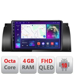 Navigatie BMW E39 si X5 E53 Android 10 QLED, 4GB RAM, 64GB, CarPlay