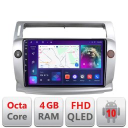 Navigatie Android Citroen C4 2005-2010, QLED, 4GB RAM, 64GB, CarPlay