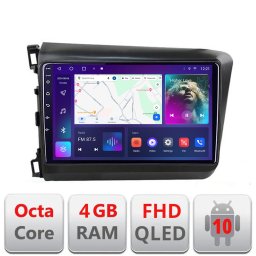 Navigatie Android Honda Civic 2012-2015 cu ecran QLED, 4GB RAM, 64GB
