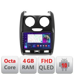 Navigatie Android Dacia Duster 2012-2019 cu ecran QLED, 4GB RAM si CarPlay