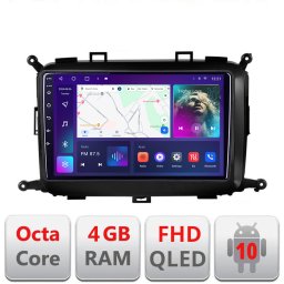 Navigatie Android Kia Carens 2013-2018 cu ecran QLED, 4GB RAM si 64GB