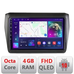 Navigatie Android Suzuki Swift 2017+ cu ecran QLED, 4GB RAM, 64GB, CarPlay