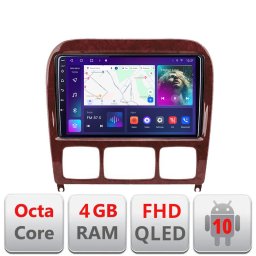 Navigatie Android Mercedes Clasa S W220 1998-2005 QLED 4GB+64GB CarPlay