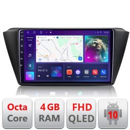 Navigatie Android Skoda Fabia 2015+ cu ecran QLED, 4GB RAM, 64GB