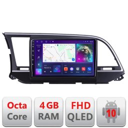 Navigatie Android Hyundai Elantra 2015-2018 QLED 4GB RAM 64GB CarPlay