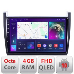 Navigatie Android VW Polo 2014+ cu ecran QLED, 4GB RAM, 64GB si CarPlay