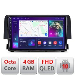 Navigatie Android Honda Civic 2016-2020 cu ecran QLED, 4GB RAM si 64GB