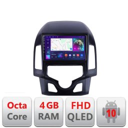 Navigatie Android Hyundai i30 2009-2012 cu clima automata, QLED 4+64