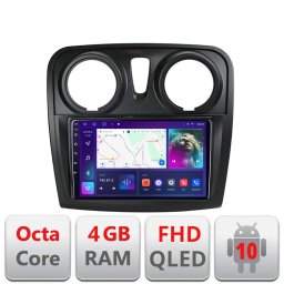 Navigatie Android Dacia Sandero Logan 2012-2020 QLED 4GB RAM 64GB