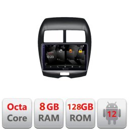 Navigatie Android Mitsubishi ASX 2K QLED 8GB RAM 128GB 4G DSP