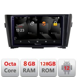 Navigatie Nissan Qashqai/X-Trail 2013-2018 Android 12 2K QLED 8GB+128GB
