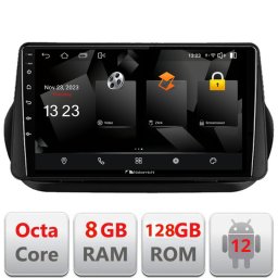 Navigatie Android 8+128 GB pentru Peugeot Bipper, Citroen Nemo, Fiat Qubo
