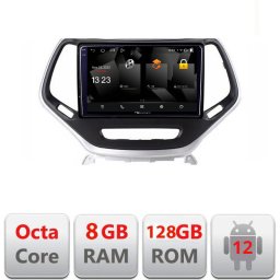 Navigatie Jeep Cherokee 2014-2019 Android 12, 2K QLED, 8GB RAM, 128GB