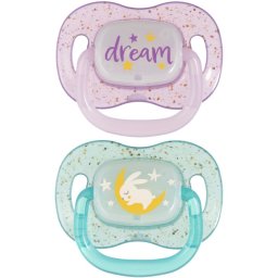 Canpol babies NIGHTGLOW Girl suzetă 6-18 m 2 buc