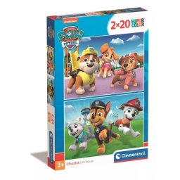Clementoni: SuperColor Patrula Cățelușilor - puzzle 2 x 20 piese