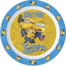 Farfurie plată din plastic Gru-Minioni – potrivită pentru microunde