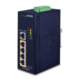 Switch PLANET IGS-504HPT network switch Unmanaged L2 Gigabit Ethernet (10/100/1000) Power over Ethernet (PoE) Blue