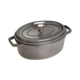 Staub Round Cocotte, 31cm cast iron, graphite grey