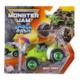 Mașinuță metalică Monster Jam Spin Master - Smash & Bash Grave Digger 1:64