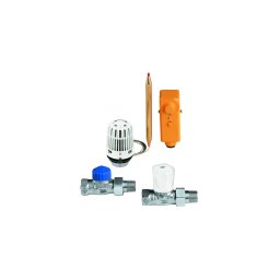 Set reglare temperatură pentru încălzire în pardoseală, bronz nichelat, pentru suprafețe până la 120 m2, DN20 / DN25, IMI Heimeier 9690-03.000