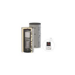 Rezervor de acumulare 800 l, cu 1 serpentina pentru incalzire si cu 1 serpentina pentru prepararea apa calda menajera, SUNSYSTEM