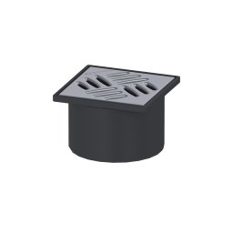 Piesa superioara de montaj cu gratar otel inox, DN 125, 48165, KESSEL