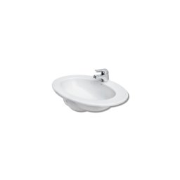 Lavoar Cersanit Gamma, incastrat in blat, alb, 63 cm