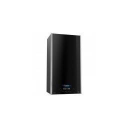 Centrală termică murală pe gaz în condensare 24 kW pentru încălzire și preparare ACM, Ariston Alteas One + Net, Wi-Fi integrat, panou din sticlă neagră, cu tubulatură