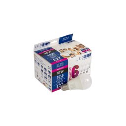 Set de 6 becuri LED, E27 10W 3000K, A60 LEDNEX