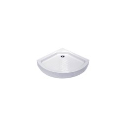 Cadita de dus semirotunda din ABS si acril, 90 x 90 cm, cu sifon si suport T02 GLADYS