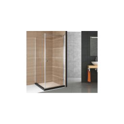 Cabina de dus patrata din sticla securizata si aluminiu, 90 x 90 cm, RDR11 GLADYS