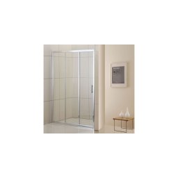 Usa de dus culisanta din sticla securizata si aluminiu, 100 x 185 cm, GLADYS