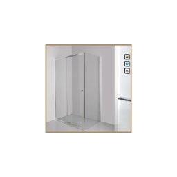 Cabina de dus patrata din sticla securizata si aluminiu, 120 x 90 cm, GLADYS