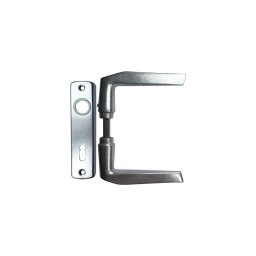 Maner usa interior aluminiu argintiu cu sild P 55mm