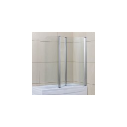 Paravan pentru cadă pliabil, 130 x 140 cm, sticla 4 mm, transparent, profil aluminiu cromat, GLADYS