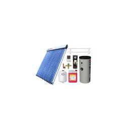 Pachet solar 300 L, colector 30 tuburi, BlauTech KIT-S13, boiler Hajdu cu 2 serpentine, grup pompare, controler TECH
